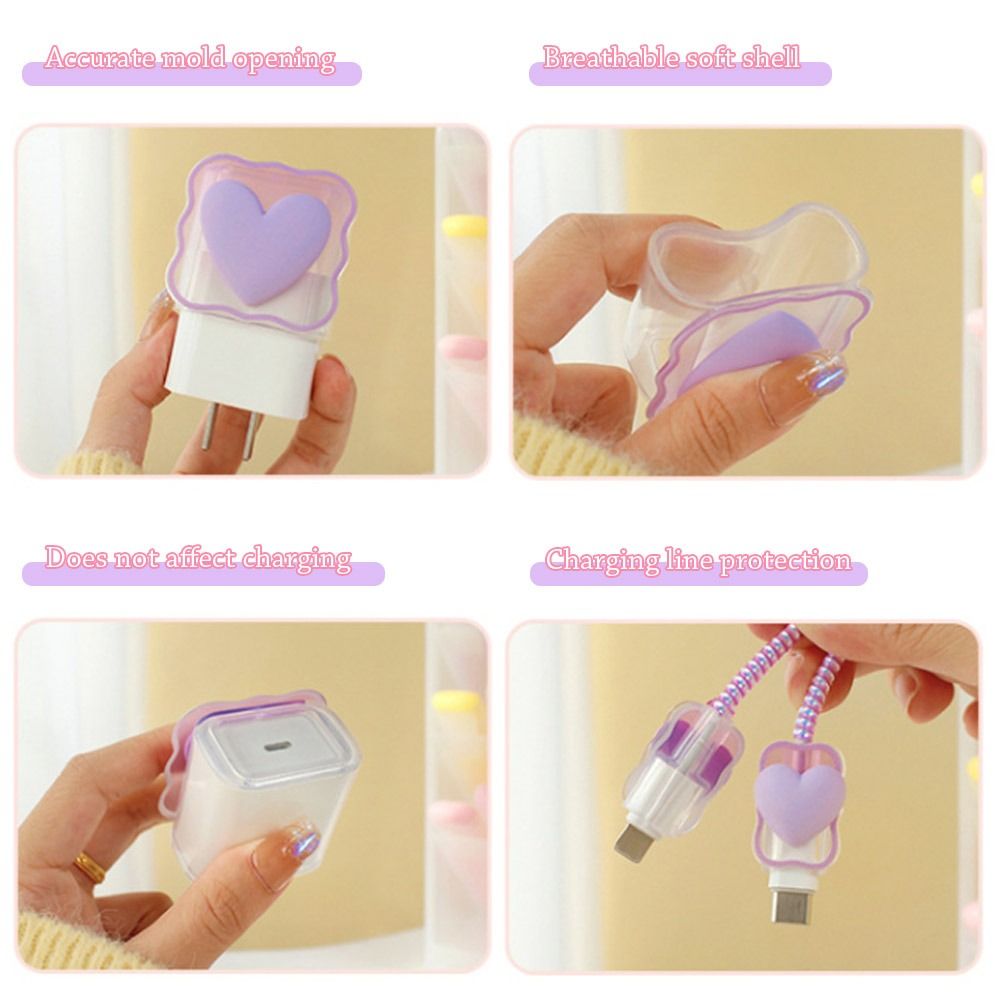 Clear Phone Charging Cable Cover Case