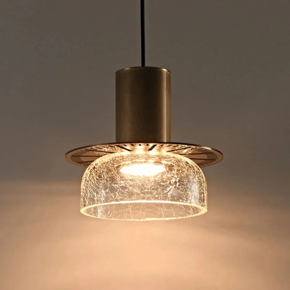Stylish Shattered Glass Pendant Lighting Fixture