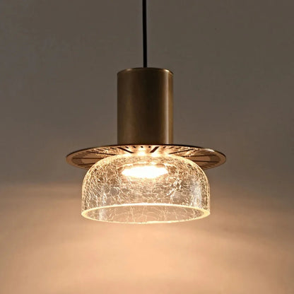 Stylish Shattered Glass Pendant Lighting Fixture