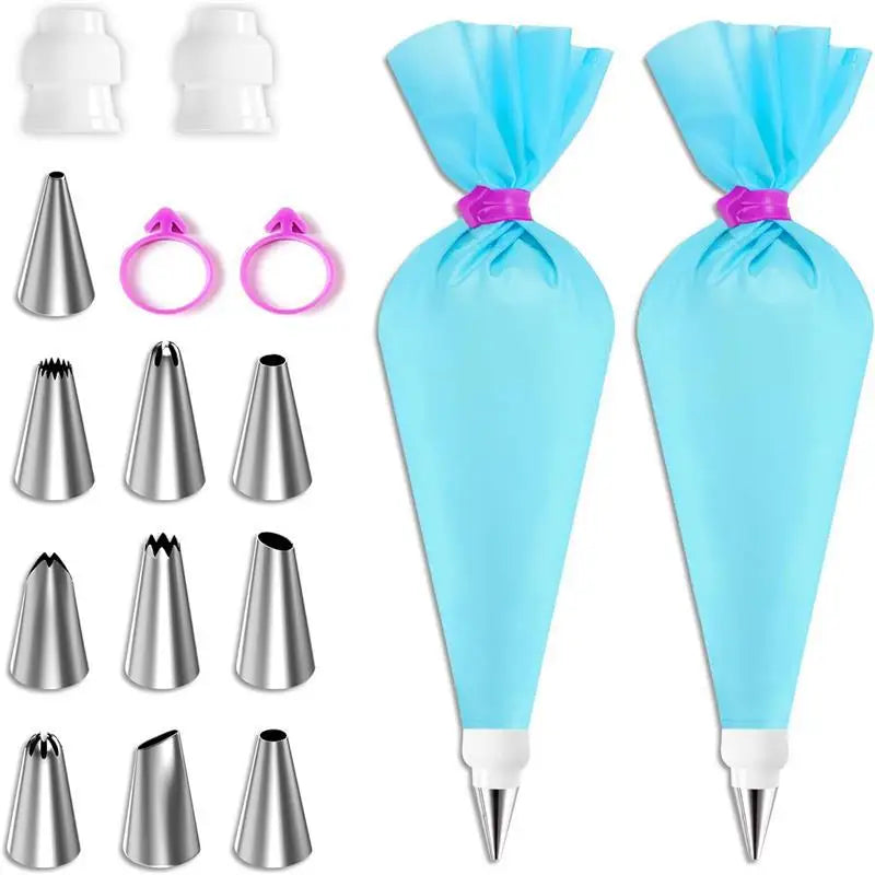 Simple Cake Decorating Kit | Reusable Piping Bags & Tips