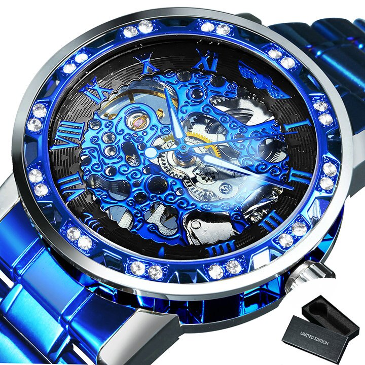 Stylish Self-Winding Mens Skeleton Watch