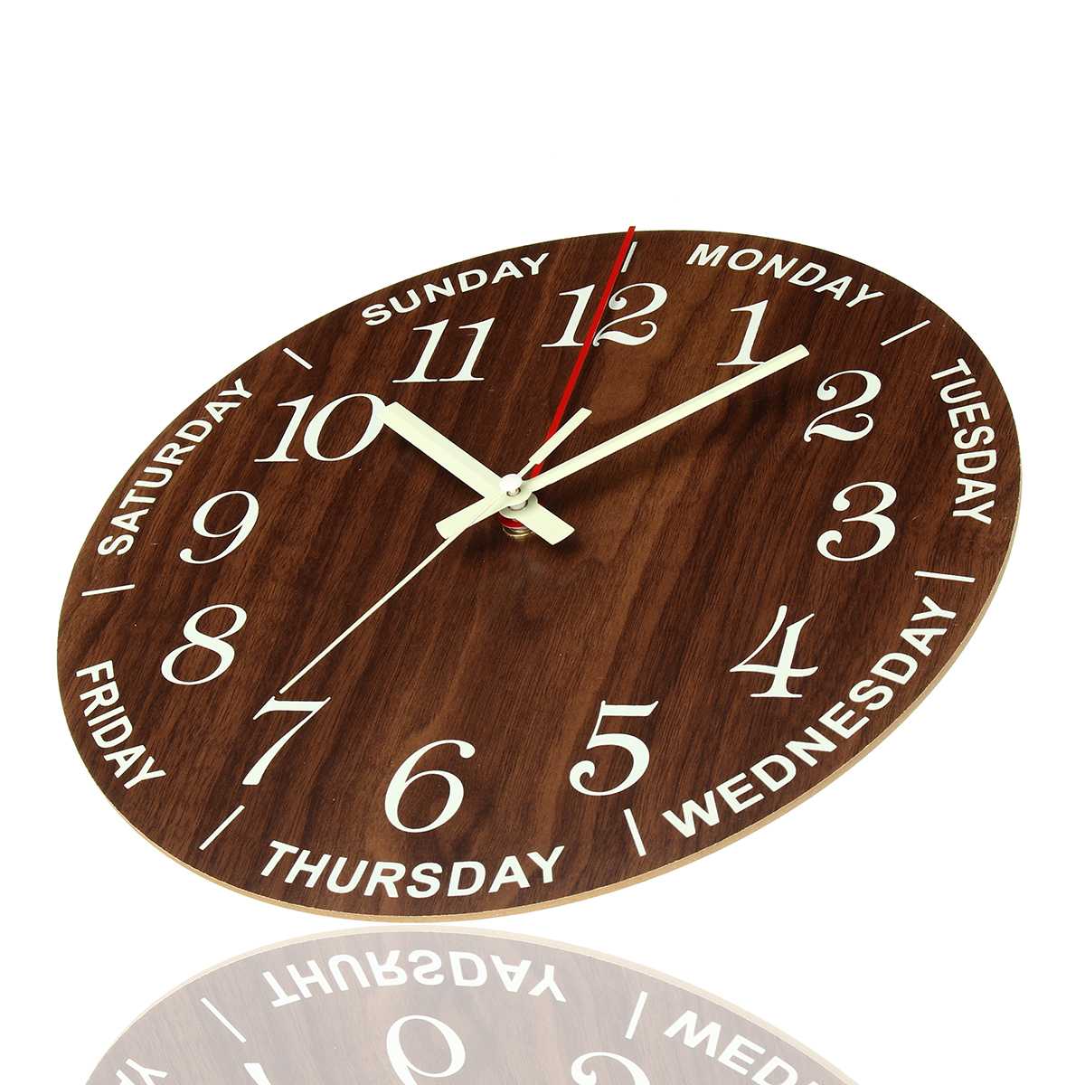 Silent Natural LED Wall Clock