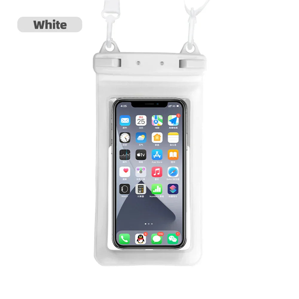 Waterproof Clear Phone Case with Adjustable Neck Lanyard
