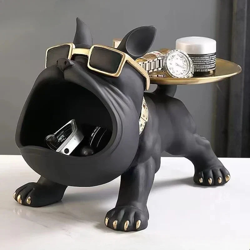 Cute Bulldog Decorative Figurine Storage Container - Luxicro