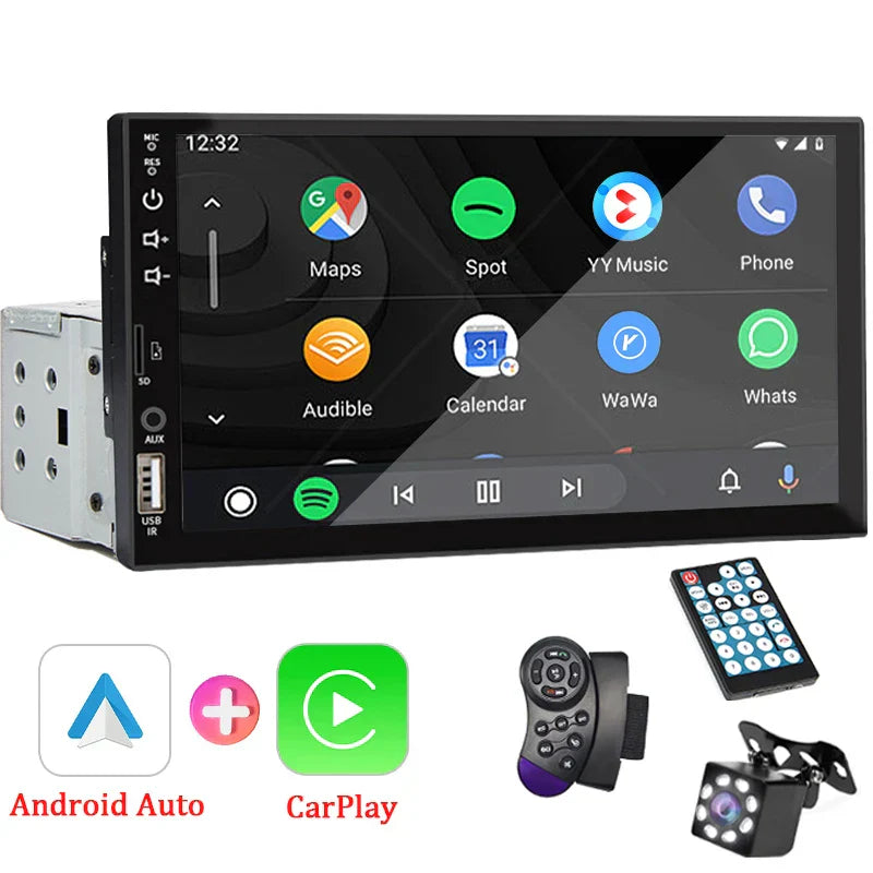 7 Inch Touchscreen Car Audio System with Bluetooth and GPS - Luxicro