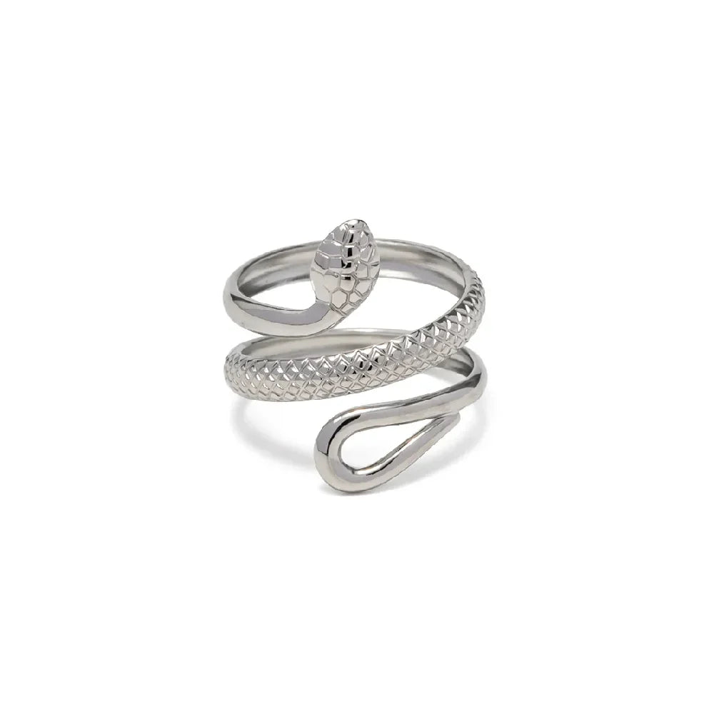 Comfortable Spiral Snake Band Ring
