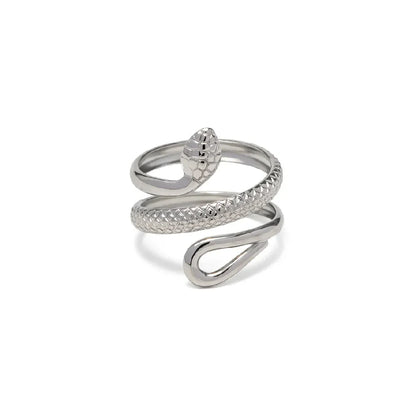 Comfortable Spiral Snake Band Ring