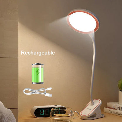 Bright LED Desk Lamp with Battery and Warm Glow