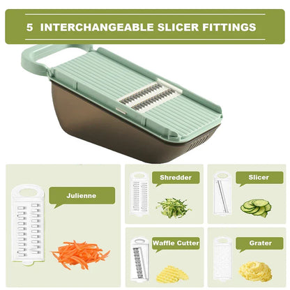 Quick 5-in-1 Vegetable Food Chopper Set