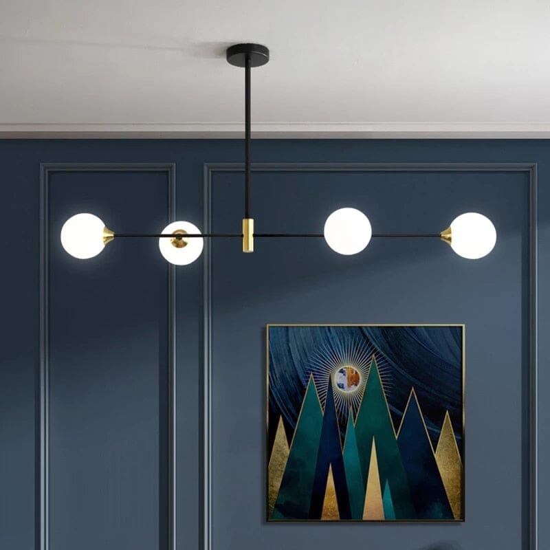 Spherical Glass Pendant Light with Warm LED Lighting - Luxicro