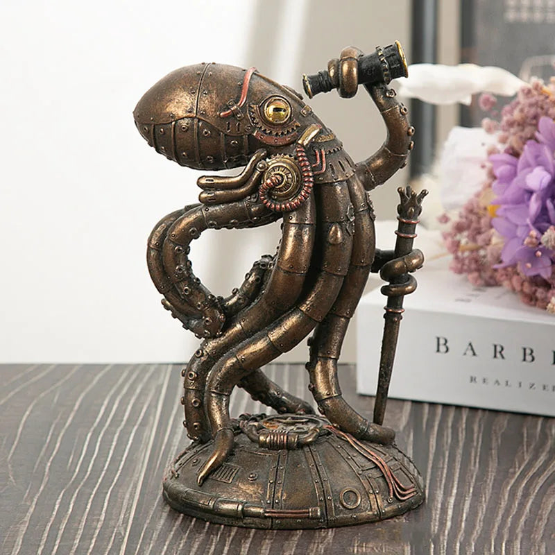 Unique Octopus Gear Tabletop Decor Figurine