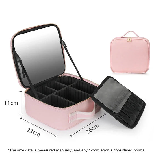 Compact Rechargeable Makeup Light Travel Bag - Luxicro