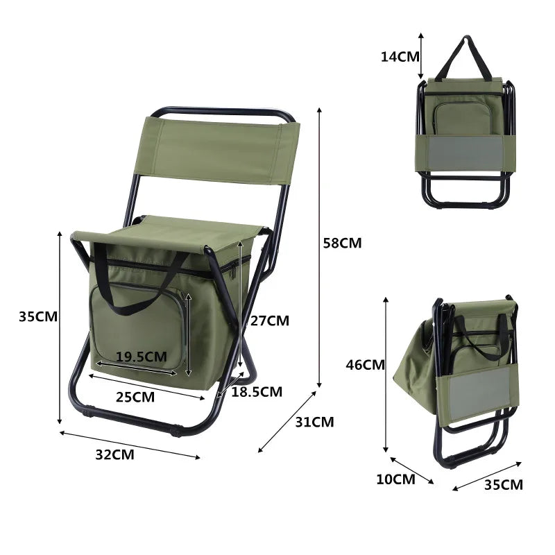 Cooler Portable Folding Camping Stool