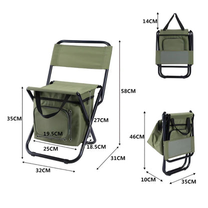 Cooler Portable Folding Camping Stool