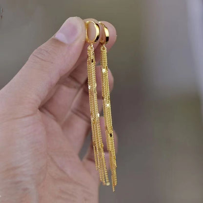 Chic Dangling Tassel Drop Earrings
