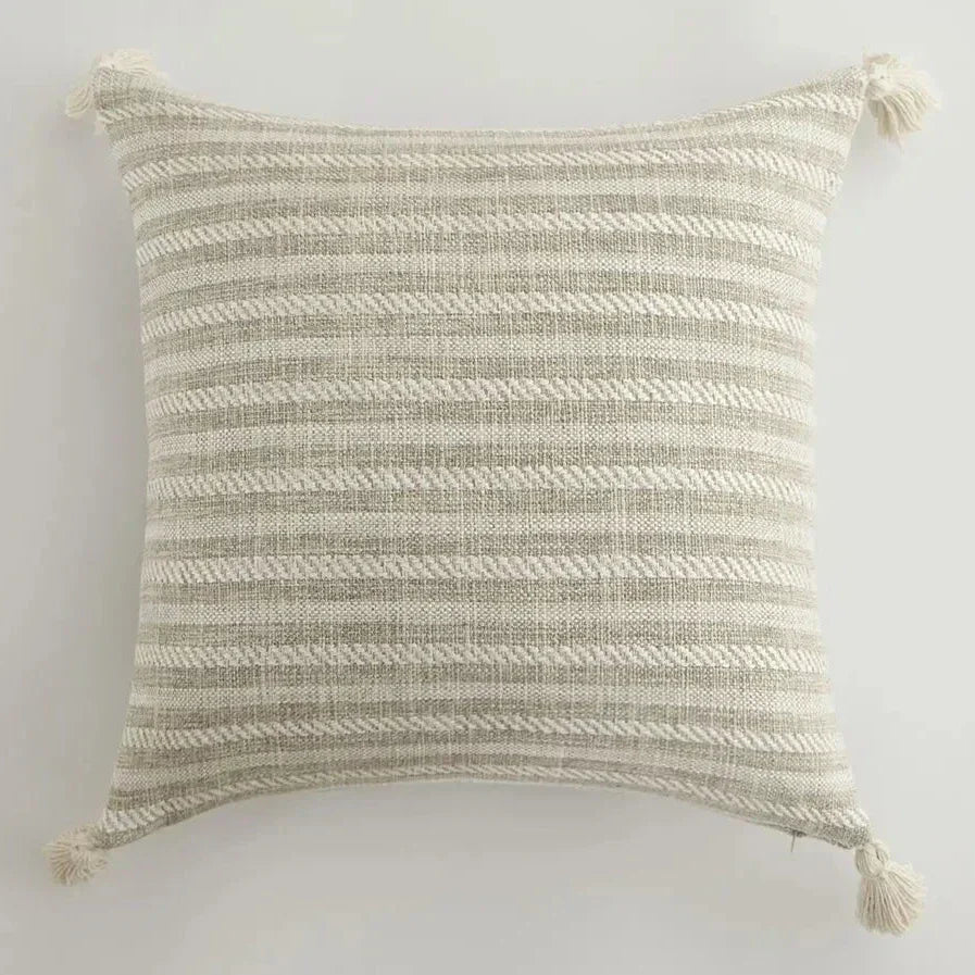 Stylish Home Cushion Cover with Colorful Tassels