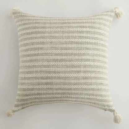 Stylish Home Cushion Cover with Colorful Tassels