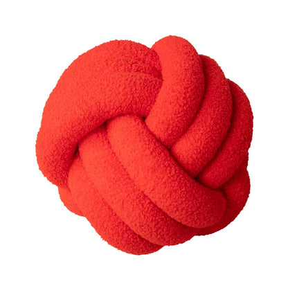Plush Sheepskin Ball Throw Pillow
