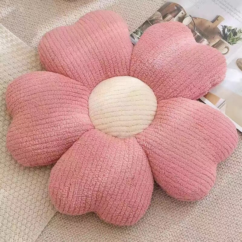 Soft Flower Design Accent Pillow