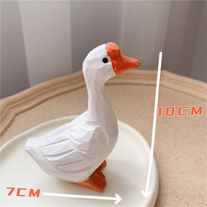 Cute Wooden Animal Figurine Decorations