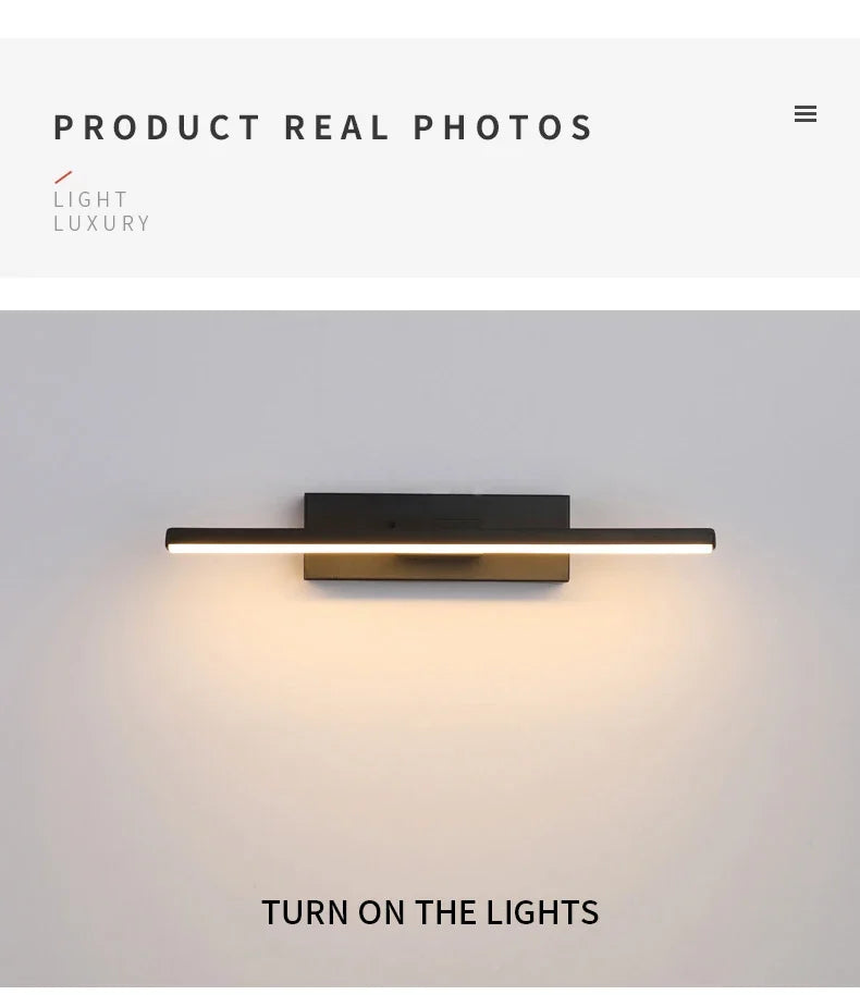 Slim Adjustable LED Wall Lamp with 330° Rotation