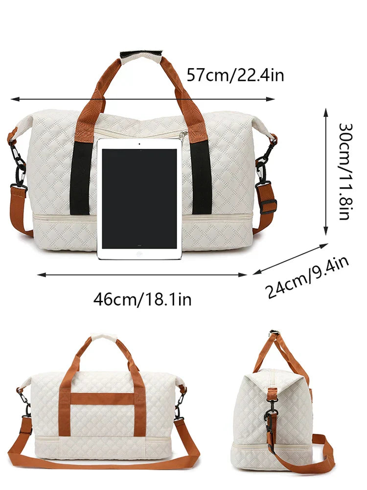 Large Athletic Gym Bag with Sneaker Compartment