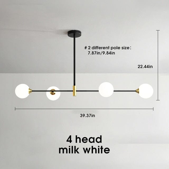 Spherical Glass Pendant Light with Warm LED Lighting