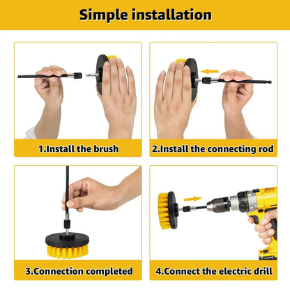 Practical 5PCS Drill Brush Cleaning Accessory Kit