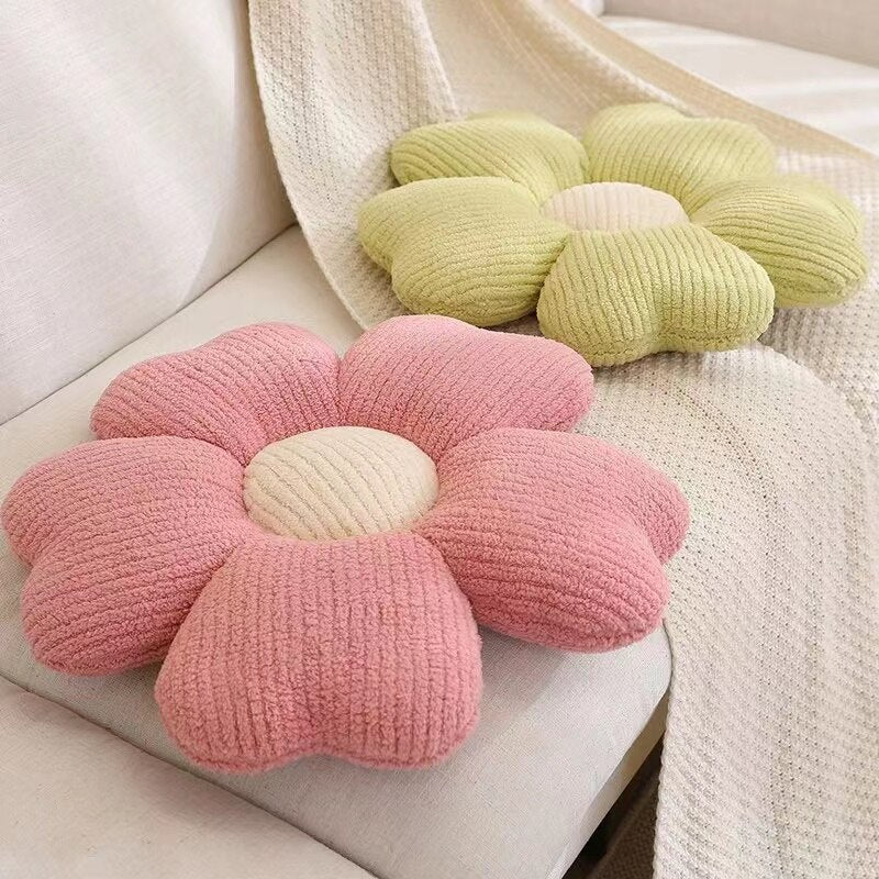 Soft Flower Design Accent Pillow