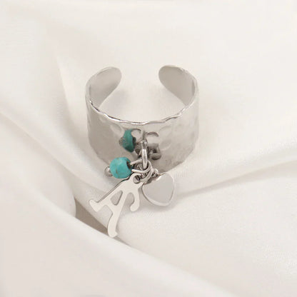 Engraved Custom Initial Heart Ring