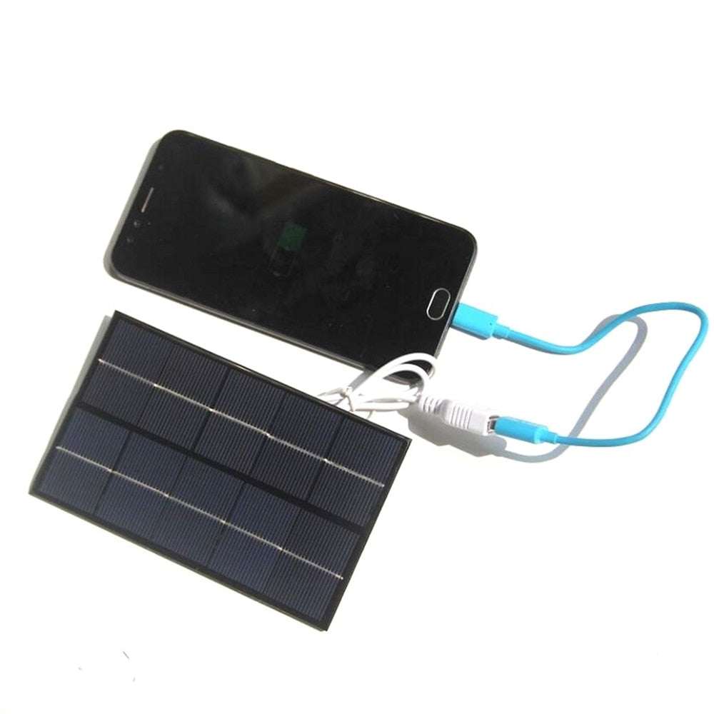 Compact Solar USB Travel Power Bank Charger