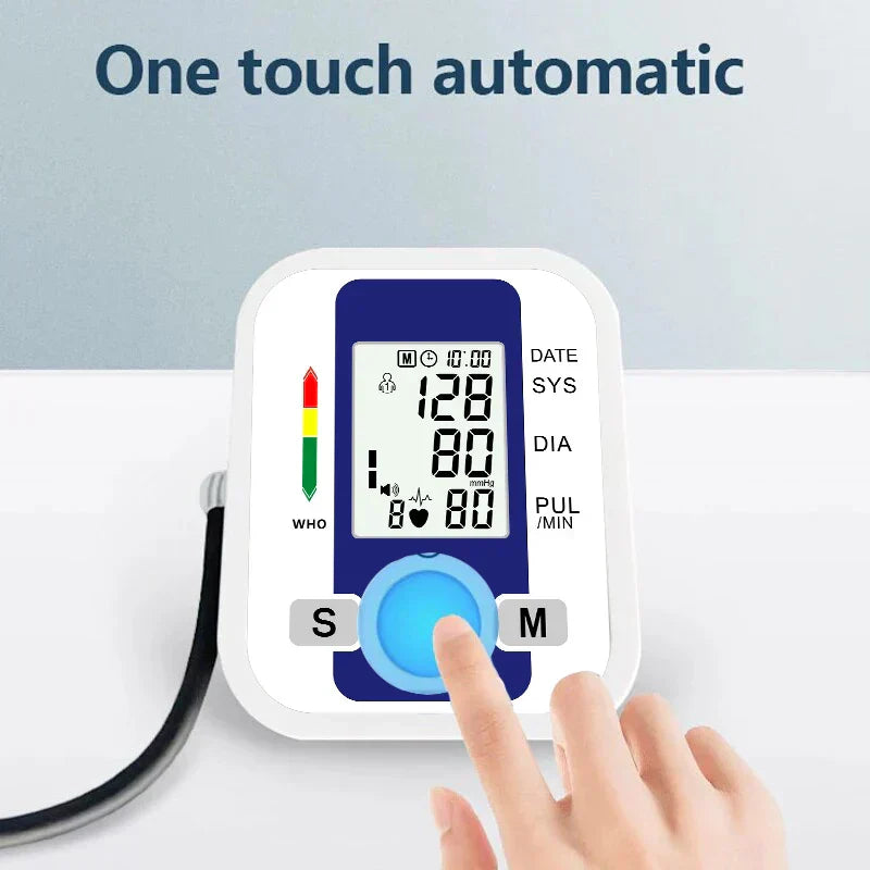 Accurate Home Blood Pressure Tracker - Digital Monitor with LCD Screen