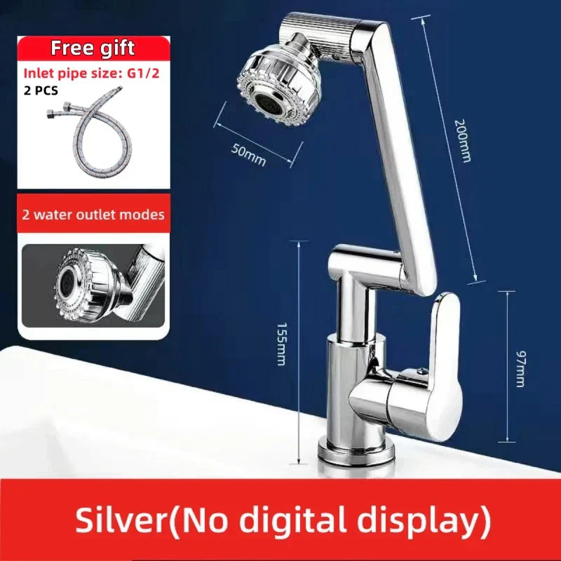 Contemporary 360 Degree Rotating LED Sink Faucet - Luxicro