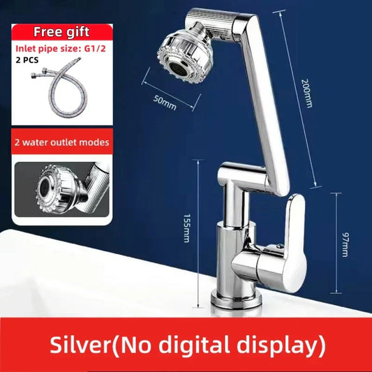 Contemporary 360 Degree Rotating LED Sink Faucet - Luxicro