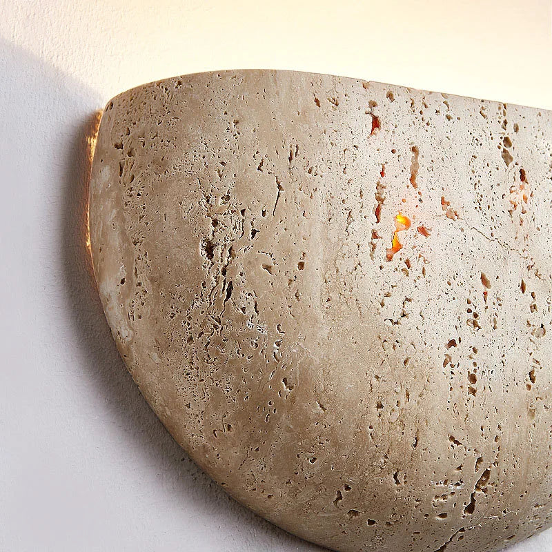 Earth Tone Rock Indoor Sconce Light