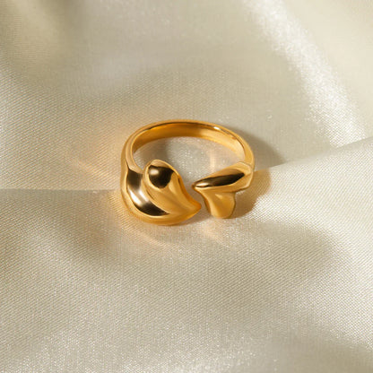 Lovely Pave Heart Shaped Ring