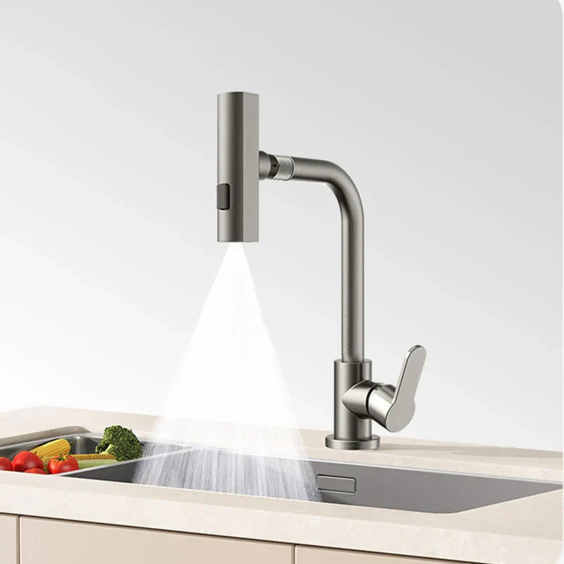 Contemporary Waterfall Kitchen Faucet Chrome Finish