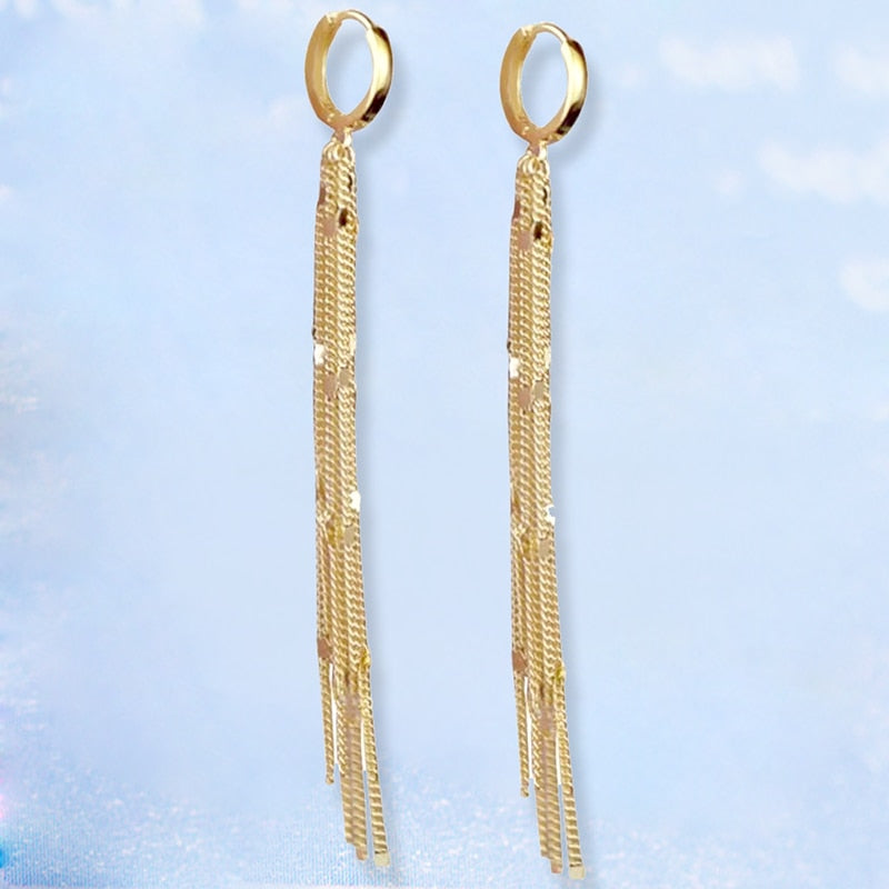 Chic Dangling Tassel Drop Earrings