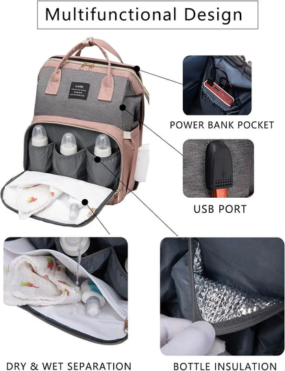 Portable Infant Backpack with Sleeping Bag