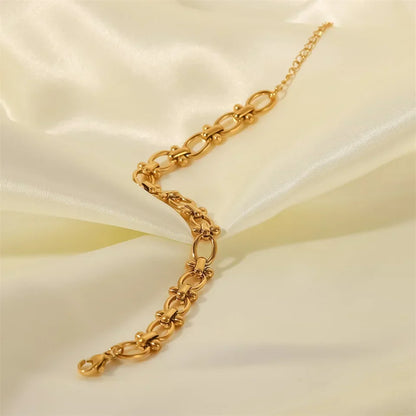Elegant Oval Stone Bangle Bracelet