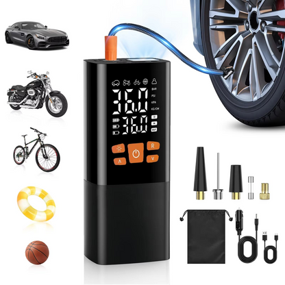 Compact Rechargeable Tire Air Compressor Pump 180PSI - Luxicro
