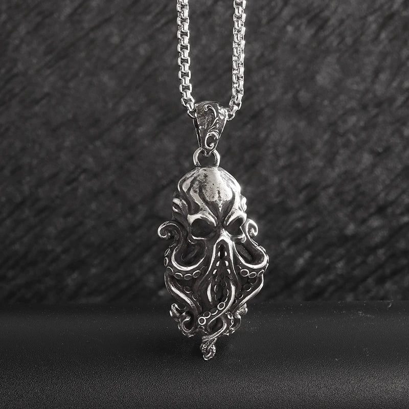 Dark Skull Ocean Pendant Necklace