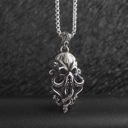 Dark Skull Ocean Pendant Necklace