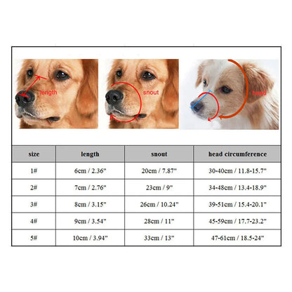 Comfortable Fit Dog Muzzle for All Size Dogs