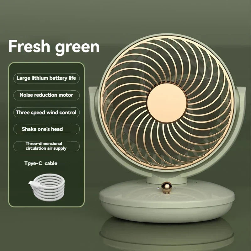 Compact Personal USB Table Fan with 3 Speeds