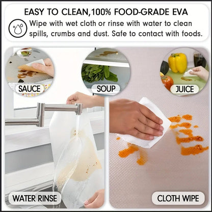 Kitchen Fridge Liners 4-Pack, Durable Easy Clean Mats