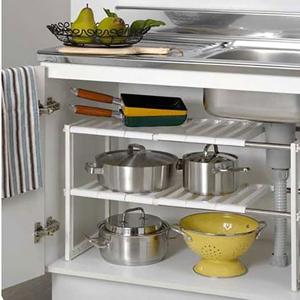 Compact Under Sink Organizer Shelf - Luxicro