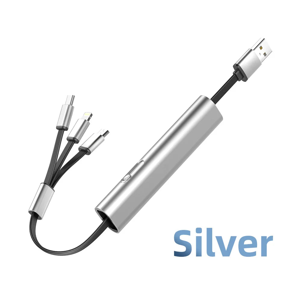 Durable 3in1 Metal Fast USB Charging Cord