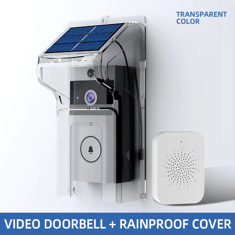 Battery-Free Solar Wi-Fi Doorbell Security Camera