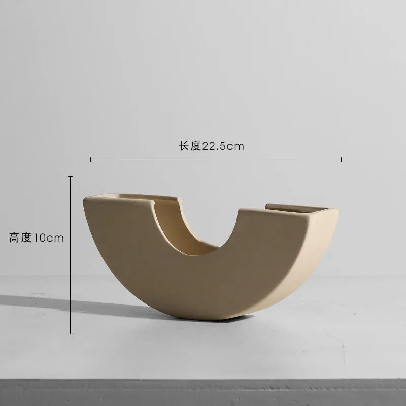 Simple White Ceramic Decorative Vase
